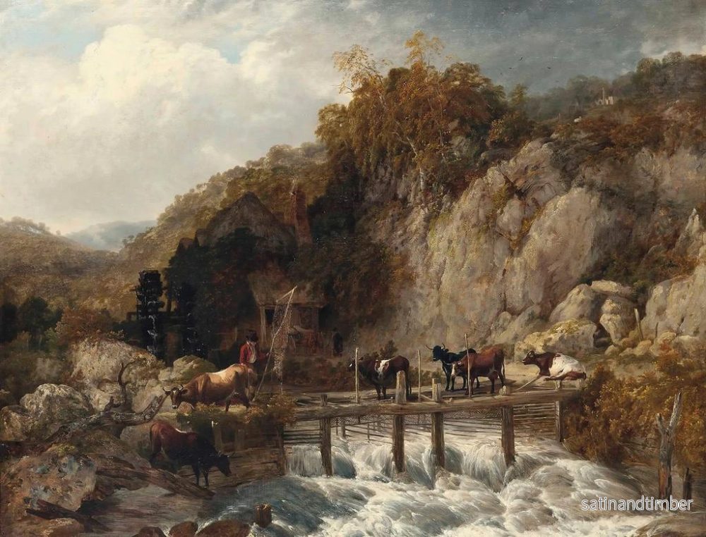 Reproduktion av målningen av Moulin d'Umberleigh, floden Taw, Devon - Thomas Sidney Cooper - Bild 2