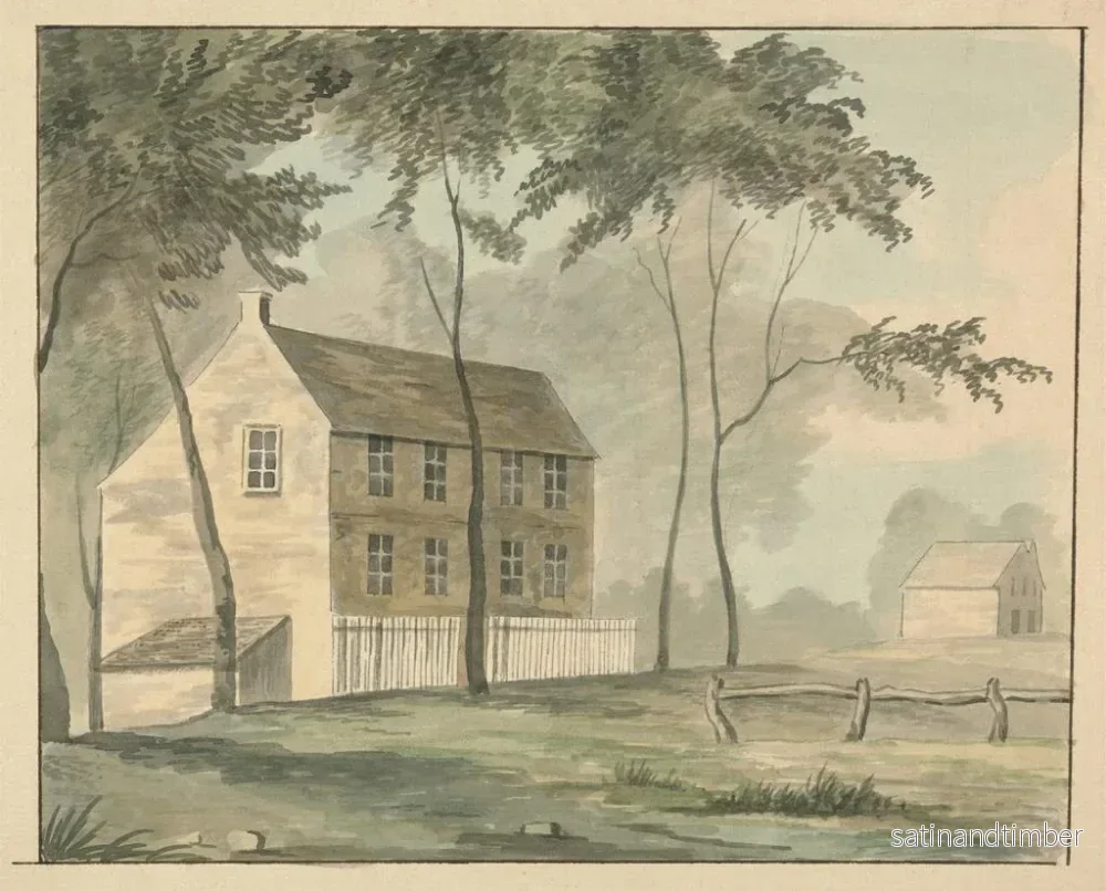Reproduktion av målningen av ett lantligt hus - Edward Francis Burney - Bild 2