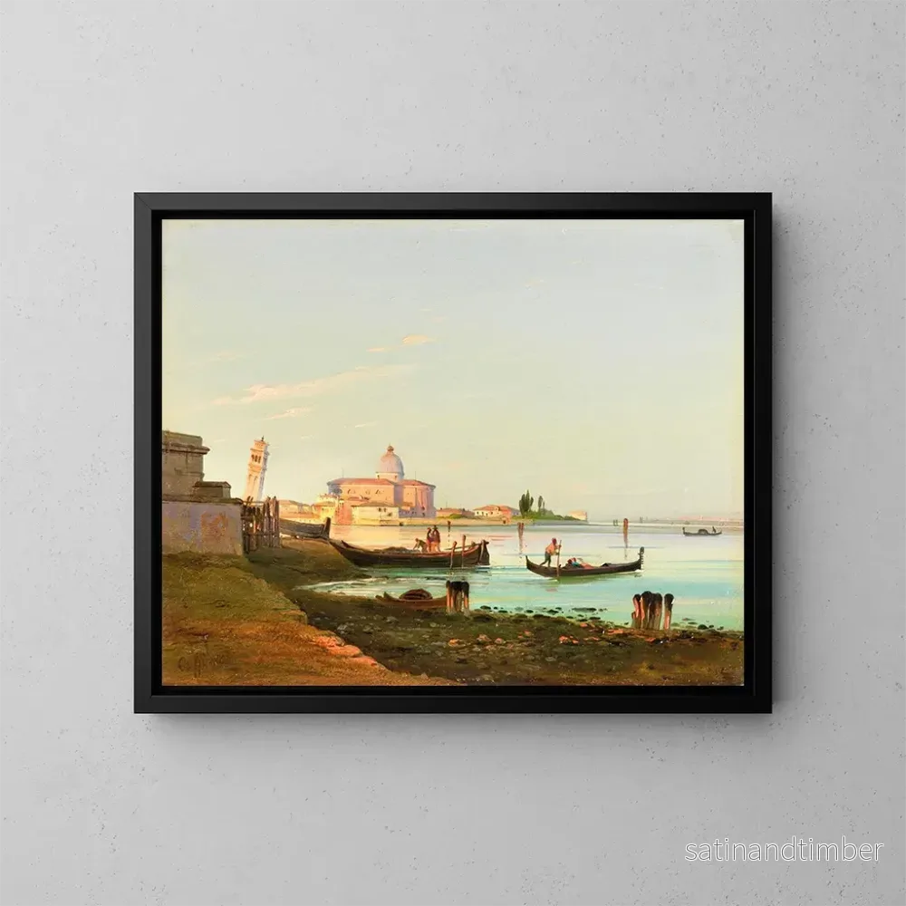 Reproduktion av målningen Vue de San Pietro di Castello à Venise – Ippolito Caffi Reproduktion av målningen Vue de San Pietro di Castello à Venise – Ippolito Caffi