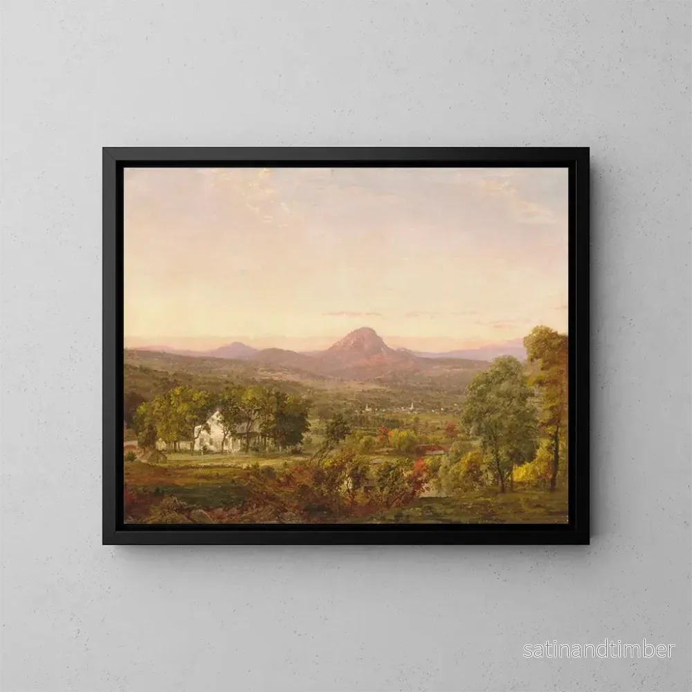 Reproduktion av målningen Landskap i höst, Sugar Loaf Mountain, Orange County, New York – Jasper Francis Cropsey Reproduktion av målningen Landskap i höst, Sugar Loaf Mountain, Orange County, New York – Jasper Francis Cropsey