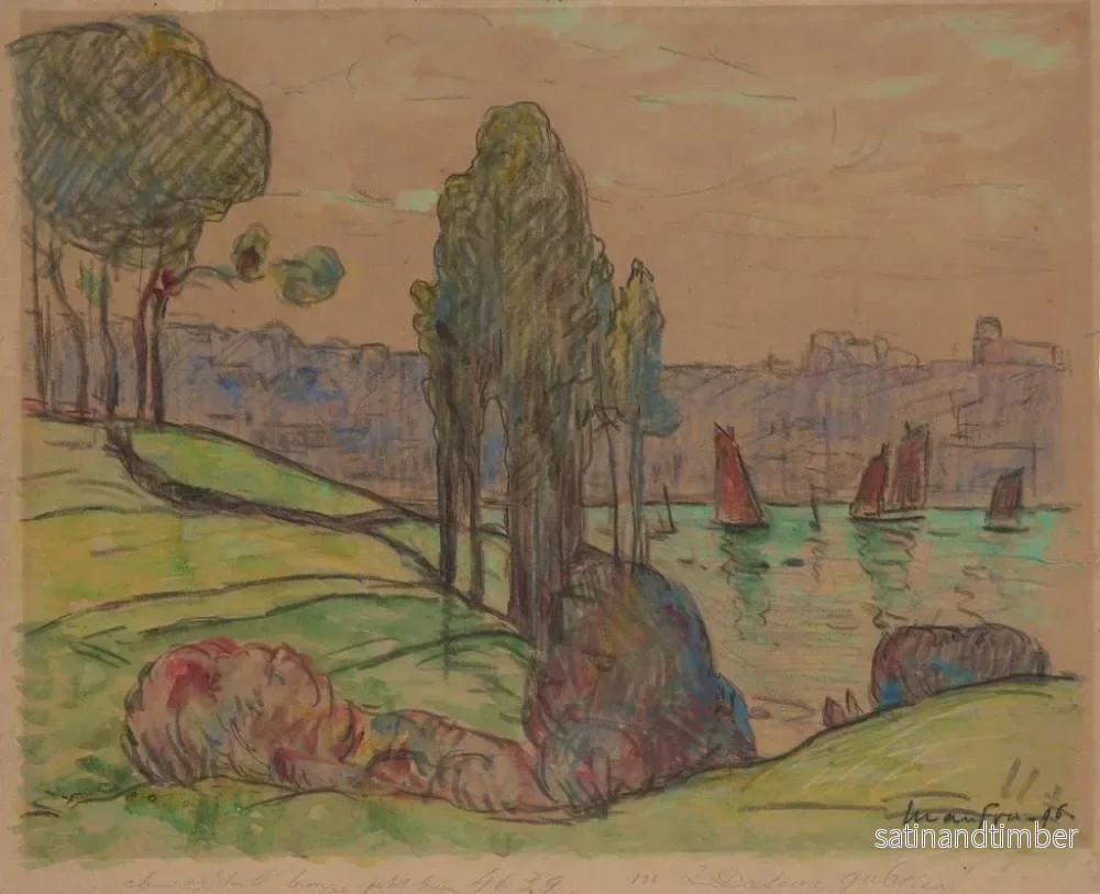 Reproduktion av målningen Les voiliers rouges à Douarnenez - Maxime Maufra - Bild 2