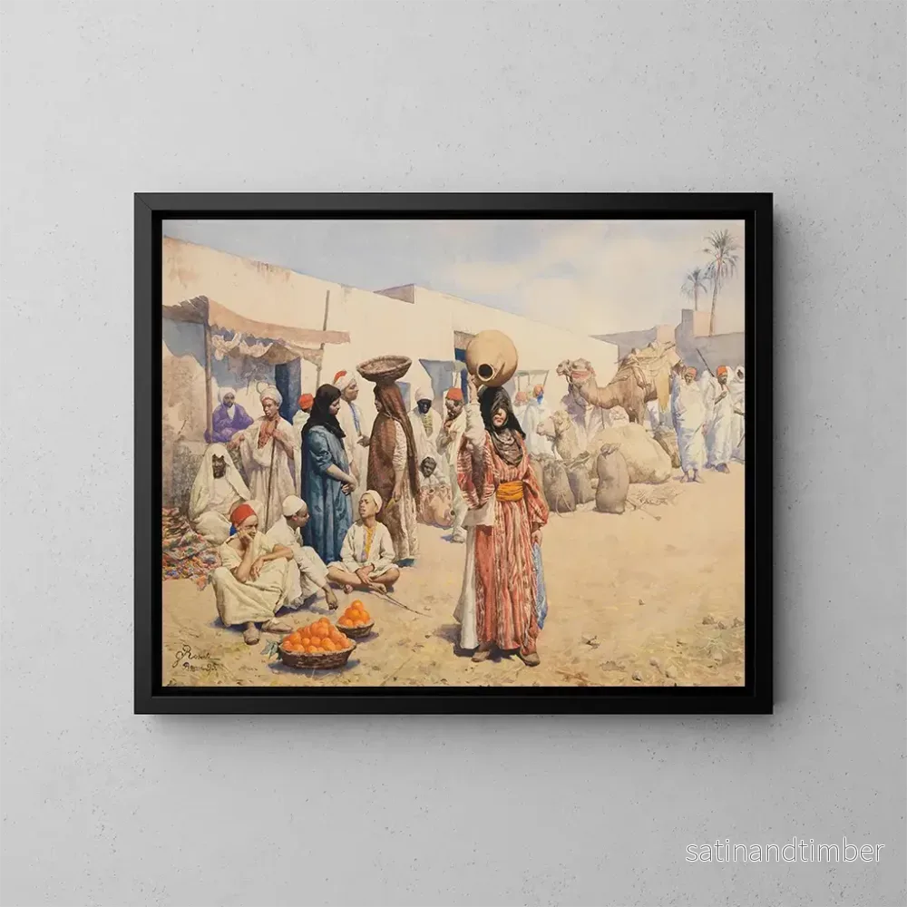 Reproduktion av målningen Les vendeurs d'oranges - Giulio Rosati