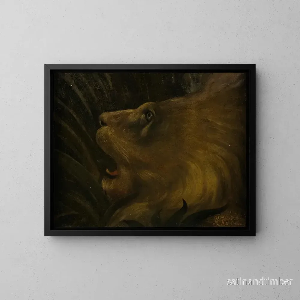 Reproduktion av målningen Tête de lion - Henri Rousseau