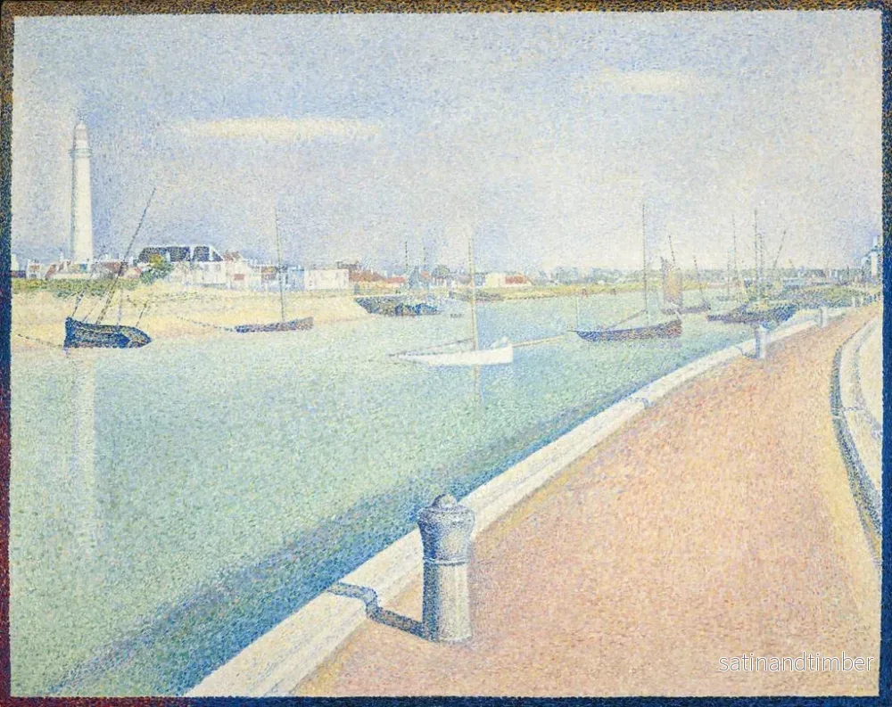 Reproduktion av målningen Le canal de Gravelines Petit Fort Philippe - Georges Seurat - Bild 2