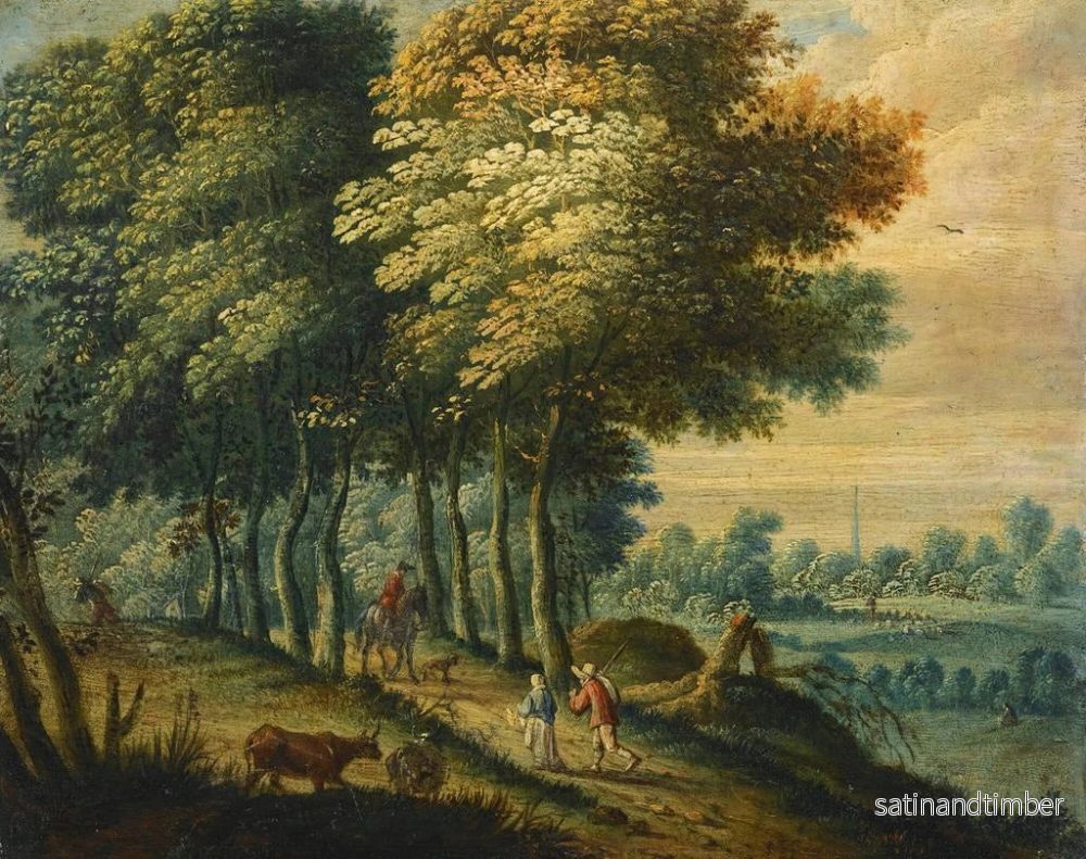 Reproduktion av målningen landskapsbild med figurer - Flamländsk skola - Bild 2