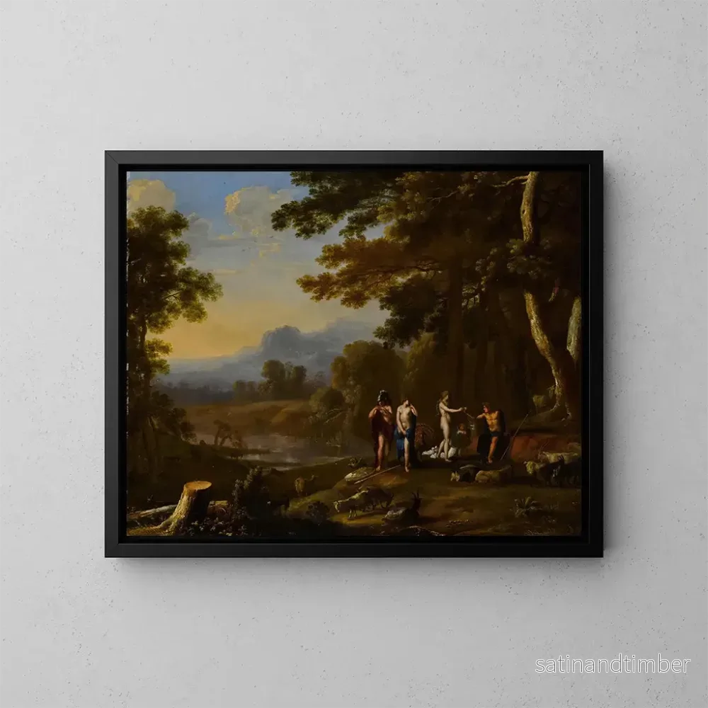 Reproduktion av målningen Le Jugement de Paris – Herman van Swanevelt Reproduktion av målningen Le Jugement de Paris – Herman van Swanevelt