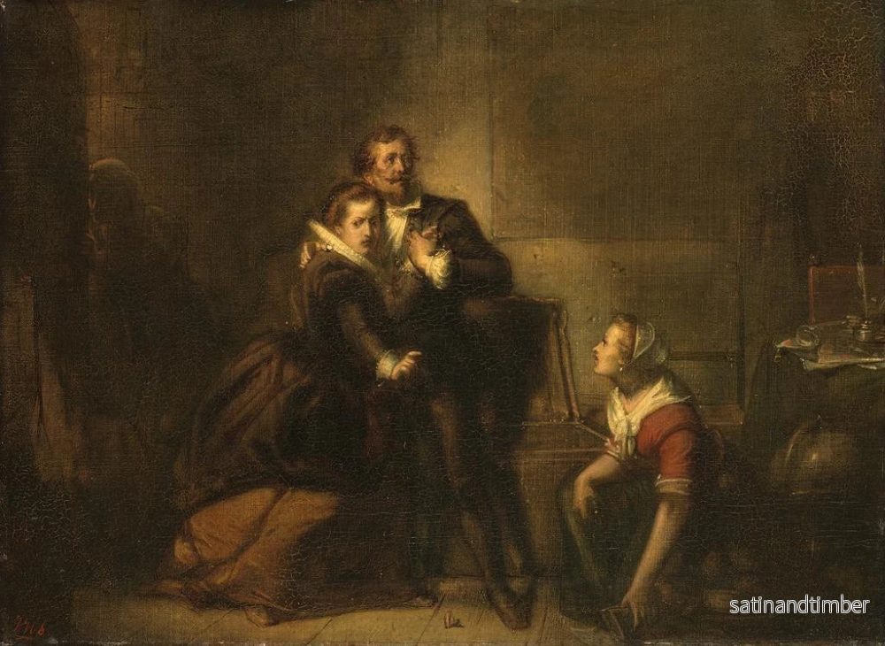 Reproduktion av målningen av Hugo Grotius som flyr från ett biblioteksskåp i Loevestein slott 1621 - Johannes Hinderikus Egenberger - Bild 2