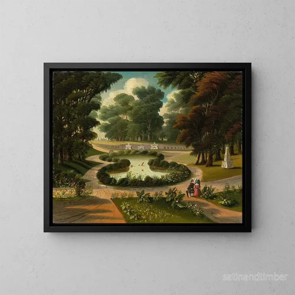 Reproduktion av målningen Cimetière de Mount Auburn - Thomas Chambers
