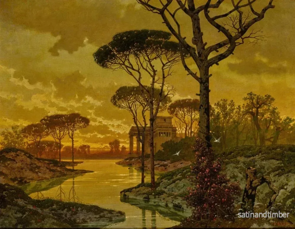 Reproduktion av målningen Landskap av kvällen - Ferdinand Knab - Bild 2