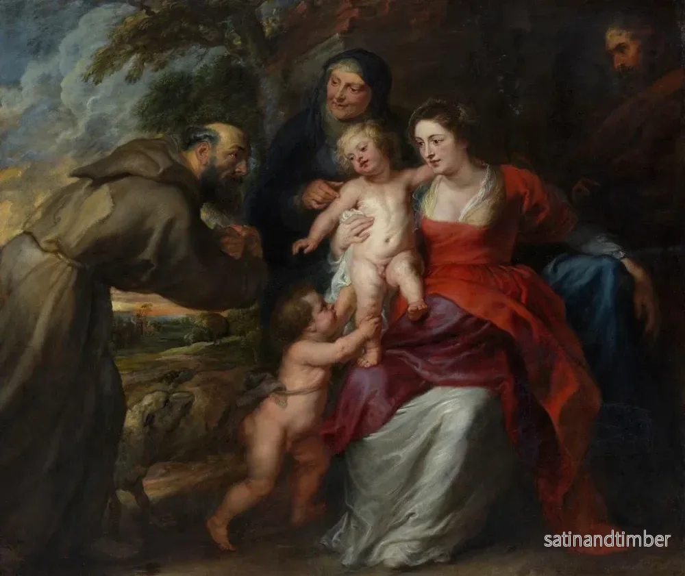 Reproduktion av målningen La Sainte Famille avec les saints François et Anne et le saint enfant Jean-Baptiste - Peter Paul Rubens - Bild 2
