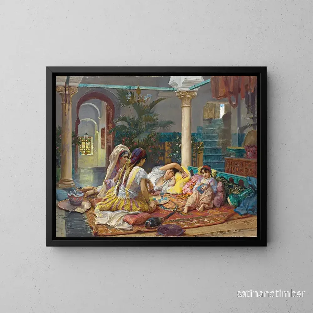 Reproduktion av målningen i haremet - Frederick Arthur Bridgman