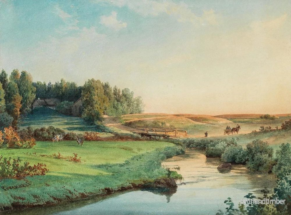 Reproduktion av målningen En vy över omgivningarna runt Sankt Petersburg - Luigi Premazzi - Bild 2