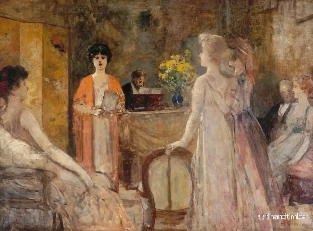 Reproduktion av målningen En tisdag kväll hos Madeleine Lemaire - Henri Gervex - Bild 2