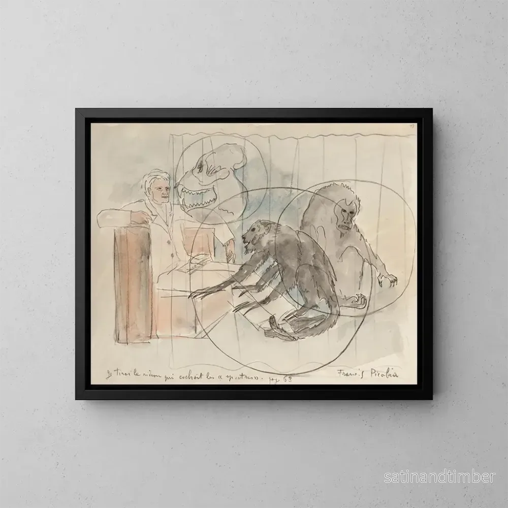 Reproduktion av målningen Jag drog för draperiet som dolde spökena – Francis Picabia Reproduktion av målningen Jag drog för draperiet som dolde spökena – Francis Picabia