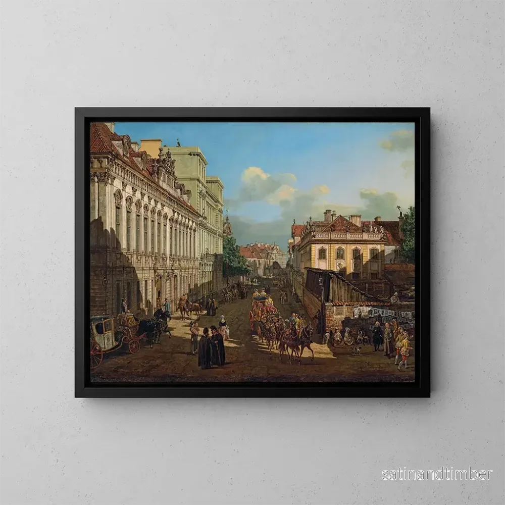 Reproduktion av målningen Rue Miodowa i Warszawa – Bernardo Bellotto Reproduktion av målningen Rue Miodowa i Warszawa – Bernardo Bellotto