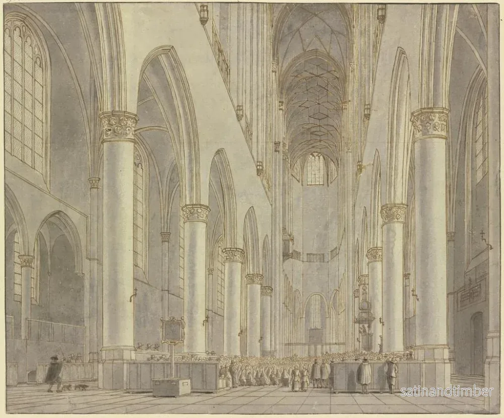 Reproduktion av målningen av utsikten över kyrkan Saint-Bavon i Haarlem - Hendrick Cornelisz van Vliet - Bild 2