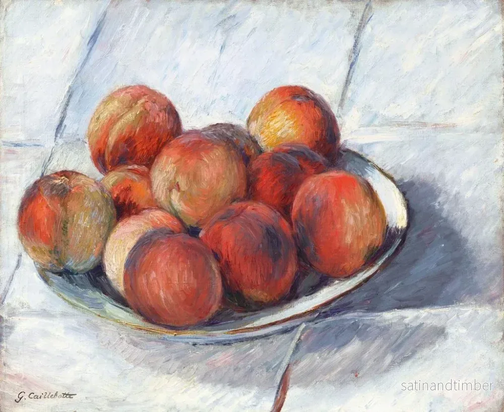 Reproduktion av målningen L'Assiette de pêches - Gustave Caillebotte - Bild 2