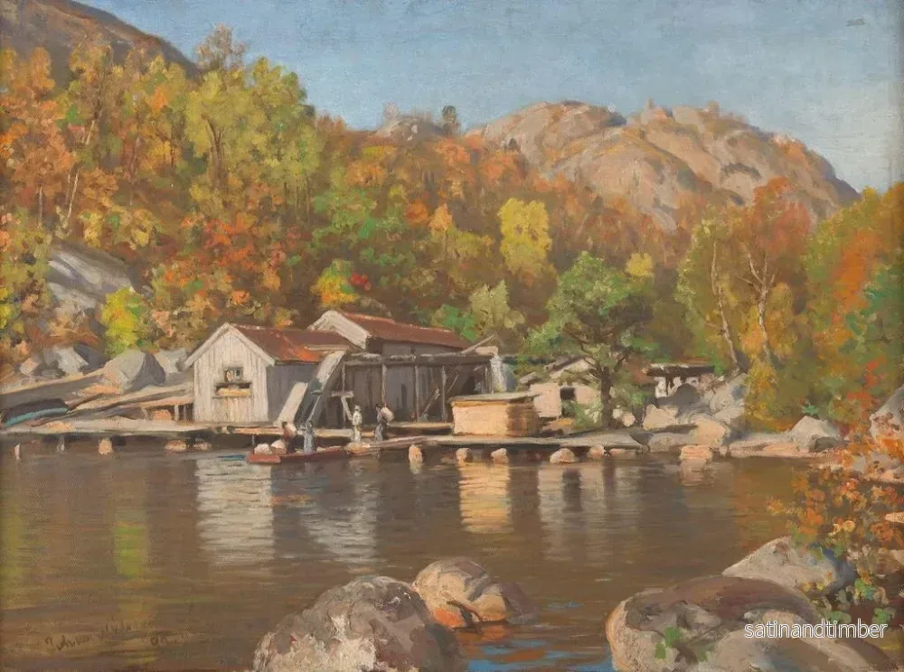 Reproduktion av målningen Skogshandel - Johan Nielssen - Bild 2
