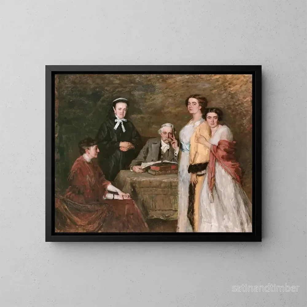 Reproduktion av målningen av "Les détenus de ma maison" - Thérèse Schwartze