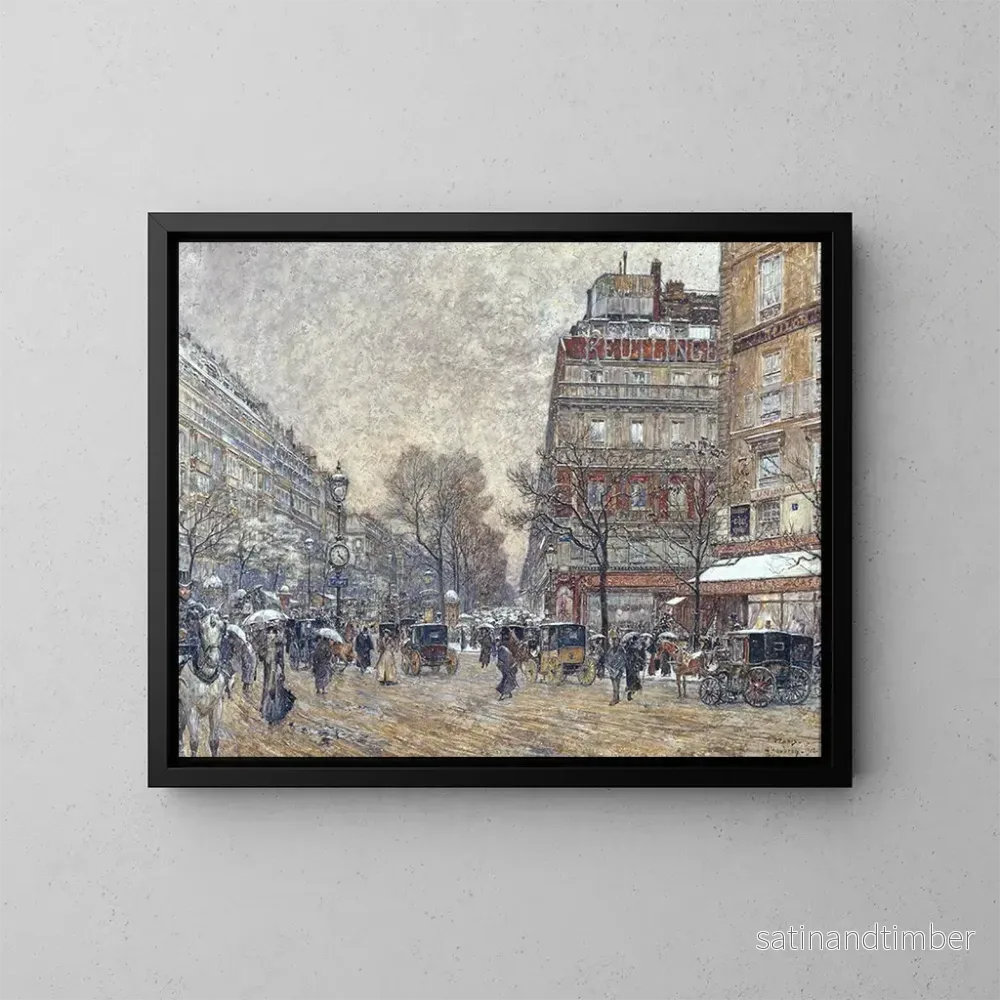Reproduktion av målningen Le carrefour Richelieu-Drouot - Frédéric Houbron