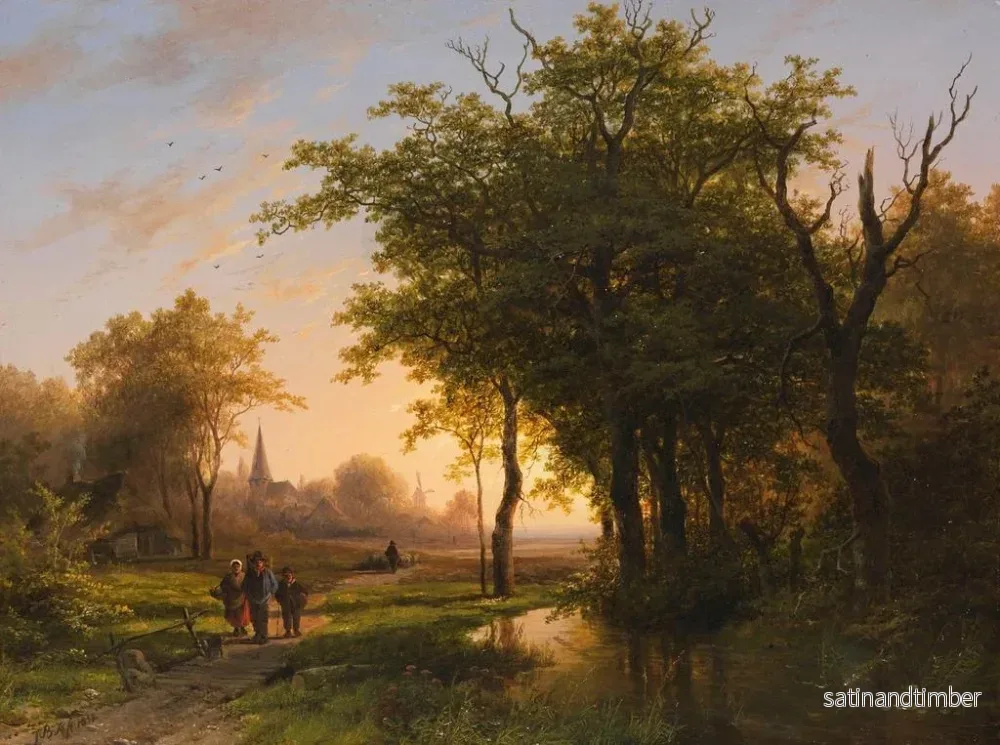 Reproduktion av målningen Landskapsbild med sjö - Johann Bernhard Klombeck - Bild 2