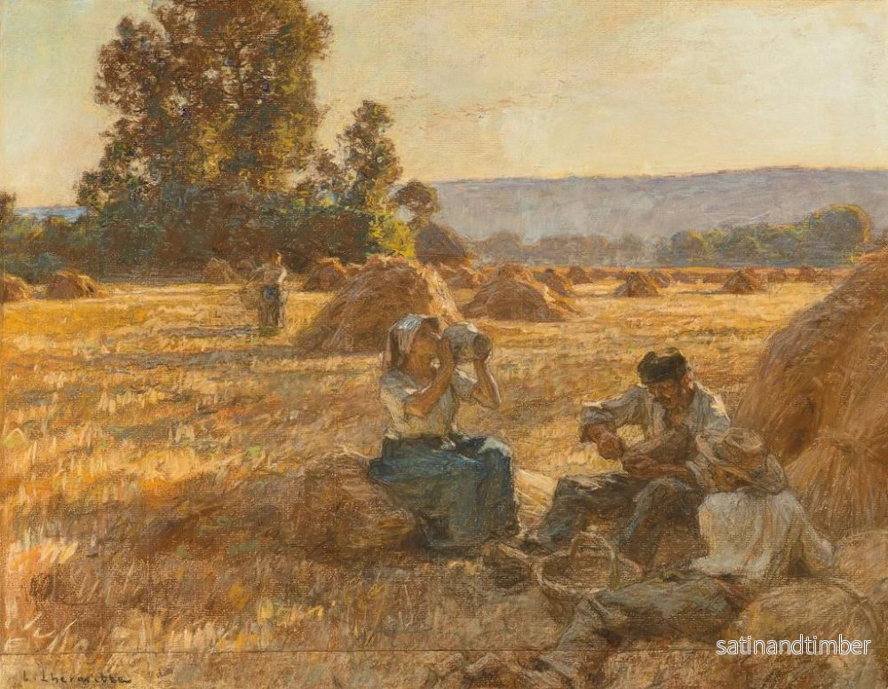 Reproduktion av målningen Le Gouter des moissonneurs - Léon Augustin Lhermitte - Bild 2