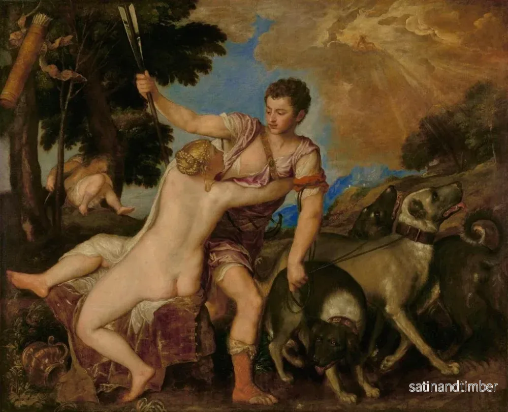 Reproduktion av målningen Venus och Adonis - Titien - Bild 2