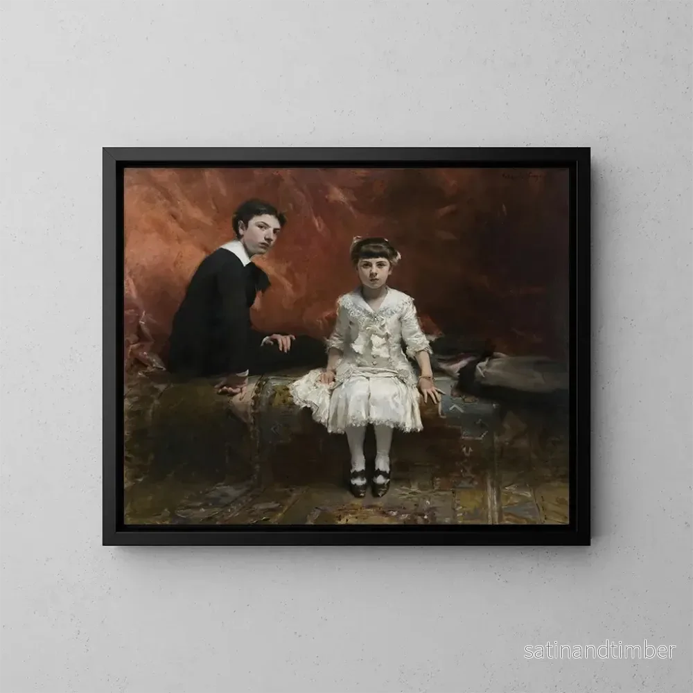 Reproduktion av målningen Portrait av Édouard och Marie-Louise Pailleron - John Singer Sargent
