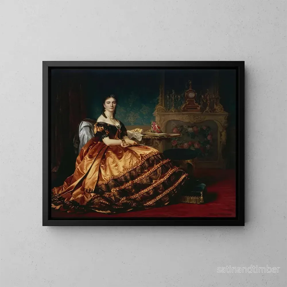 Reproduktion av målningen Portrait av Emilia Wodkowska - Józef Simmler