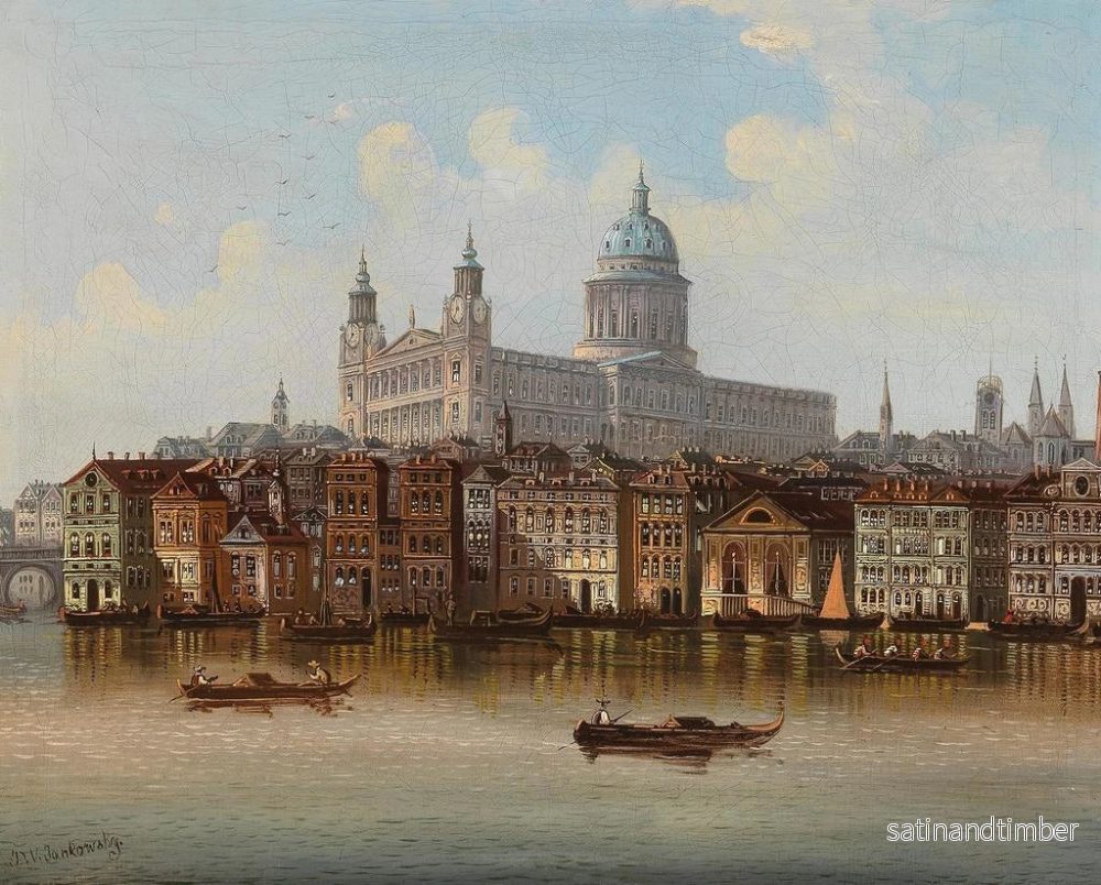 Reproduktion av målningen Caprice, vy av katedralen Saint-Paul, London - Johann Wilhelm Jankowsky - Bild 2