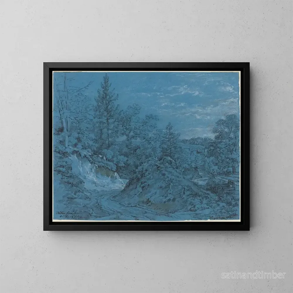 Reproduktion av målningen Altenhausen nära Freysing - Max Joseph Wagenbauer
