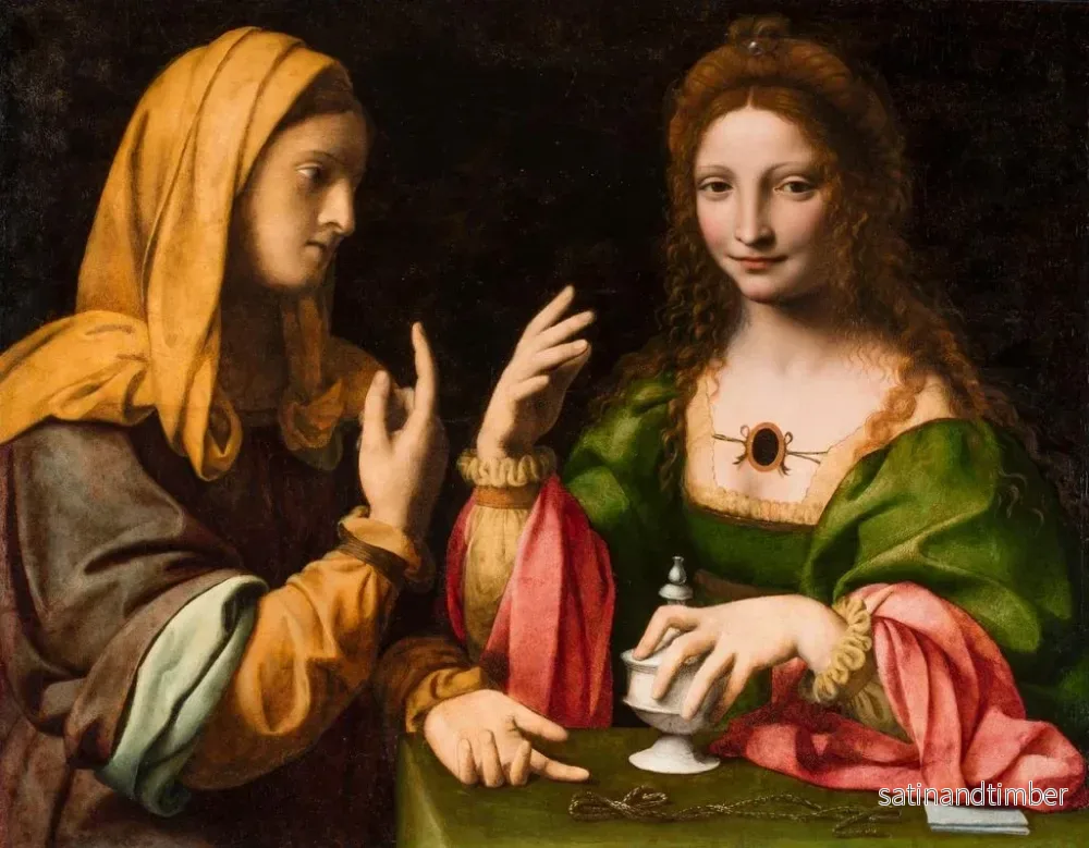 Reproduktion av målningen La Conversion de la Madeleine - Bernardino Luini - Bild 2