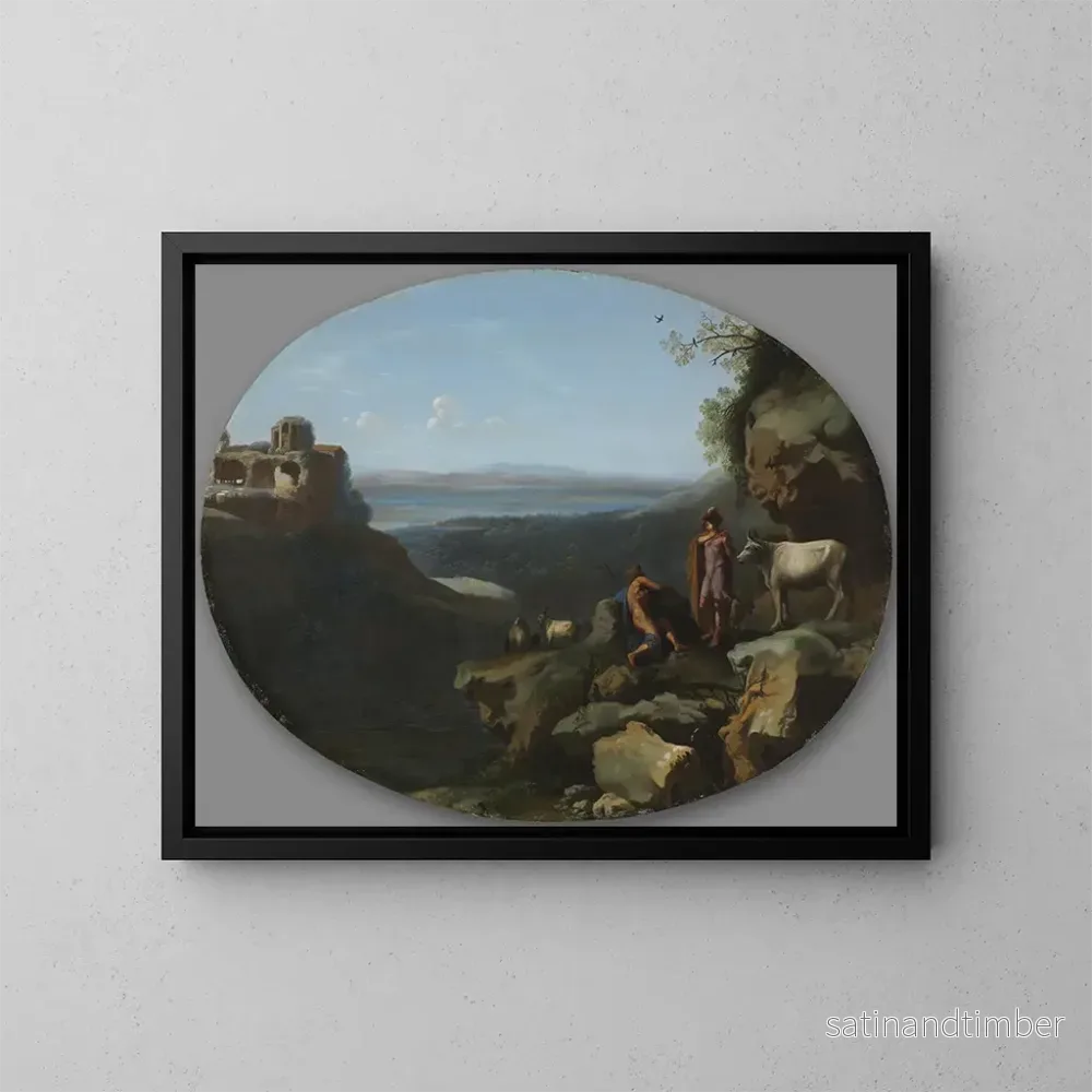 Reproduktion av målningen Mercure et Argus dans un paysage - Dirck van der Lisse
