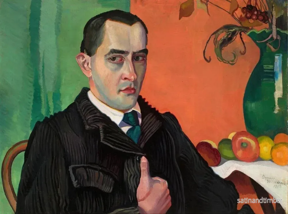 Reproduktion av målningen Portrait de Maria Stawarska Goliska - Stanisław Ignacy Witkiewicz - Bild 2