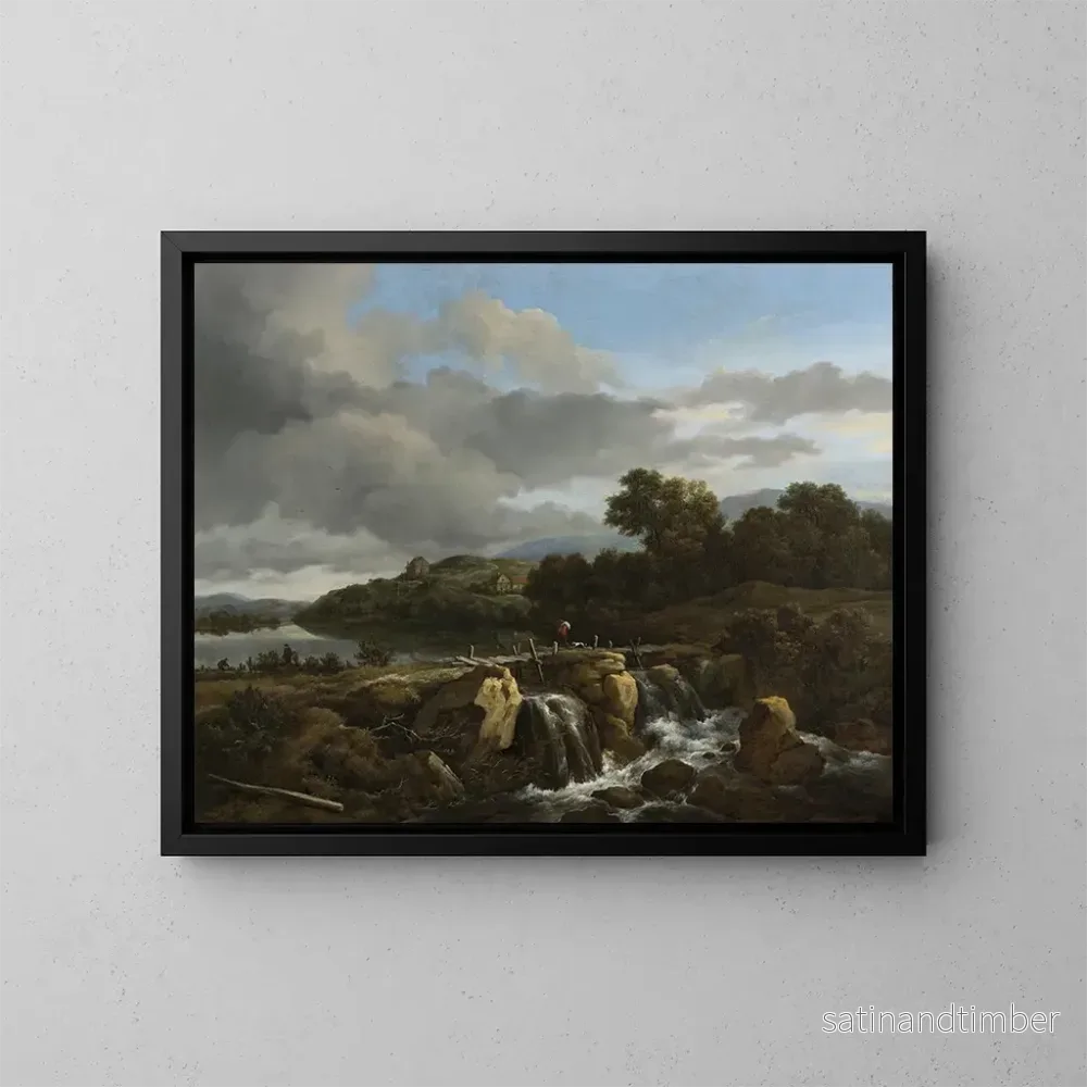 Reproduktion av målningen Landskap med vattenfall - Jacob van Ruisdael