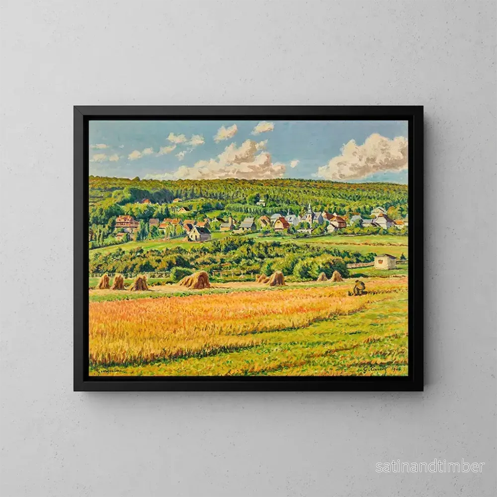 Reproduktion av målningen Le village de Georgenborn - Gustave Cariot