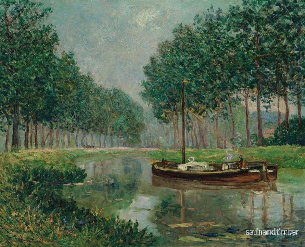 Reproduktion av målningen Chaland sur le canal - Maxime Maufra - Bild 2