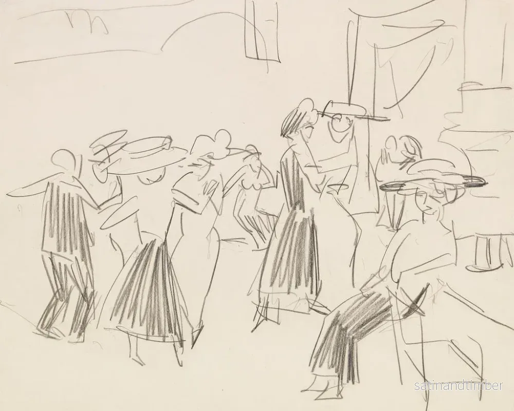 Reproduktion av målningen Café de danse - Ernst Ludwig Kirchner - Bild 2