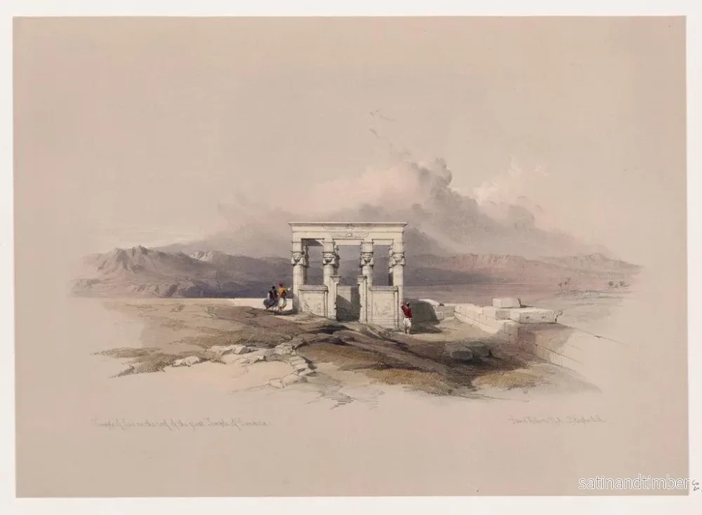 Reproduktion av målningen av Temple d'Isis på taket av det stora templet i Dendara - David Roberts - Bild 2