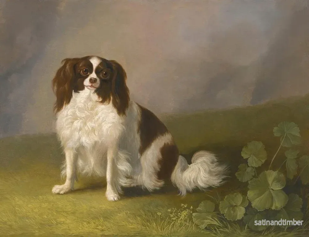 Reproduktion av målningen Porträtt av en King Charles spaniel i ett landskap - Jakob Philipp Hackert - Bild 2