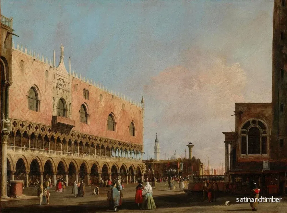 Reproduktion av målningen Vue de la Piazzetta San Marco vers le sud - Canaletto - Bild 2