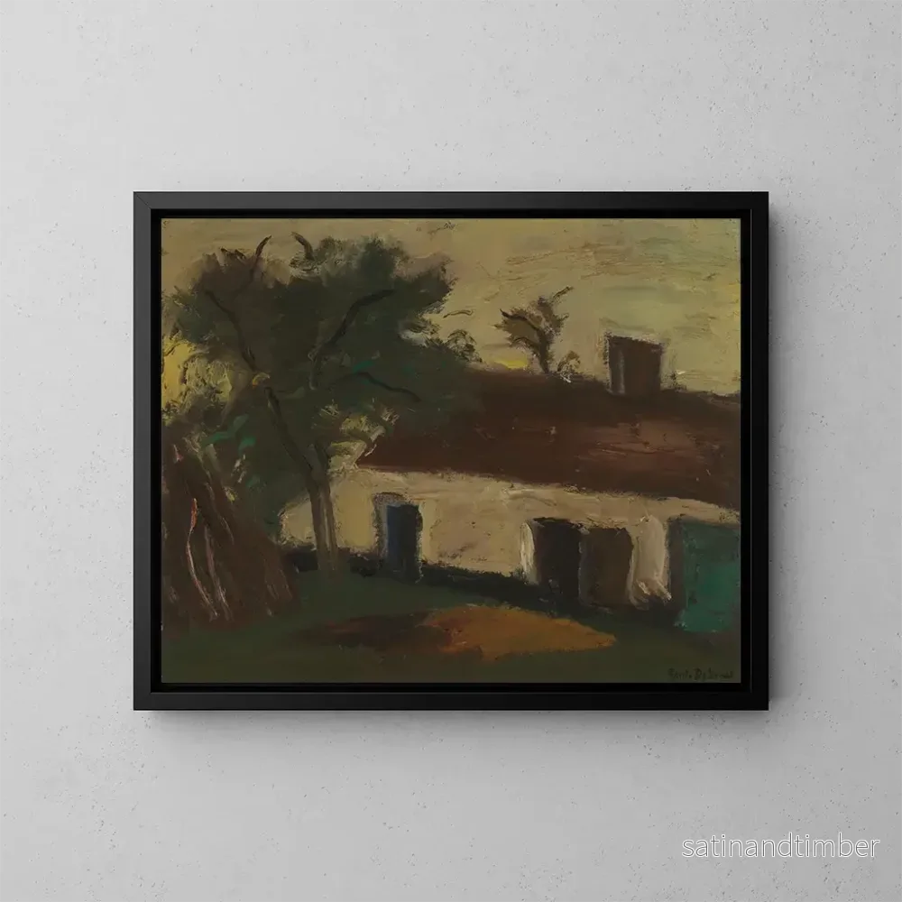 Reproduktion av målningen Stallet - Gustave De Smet