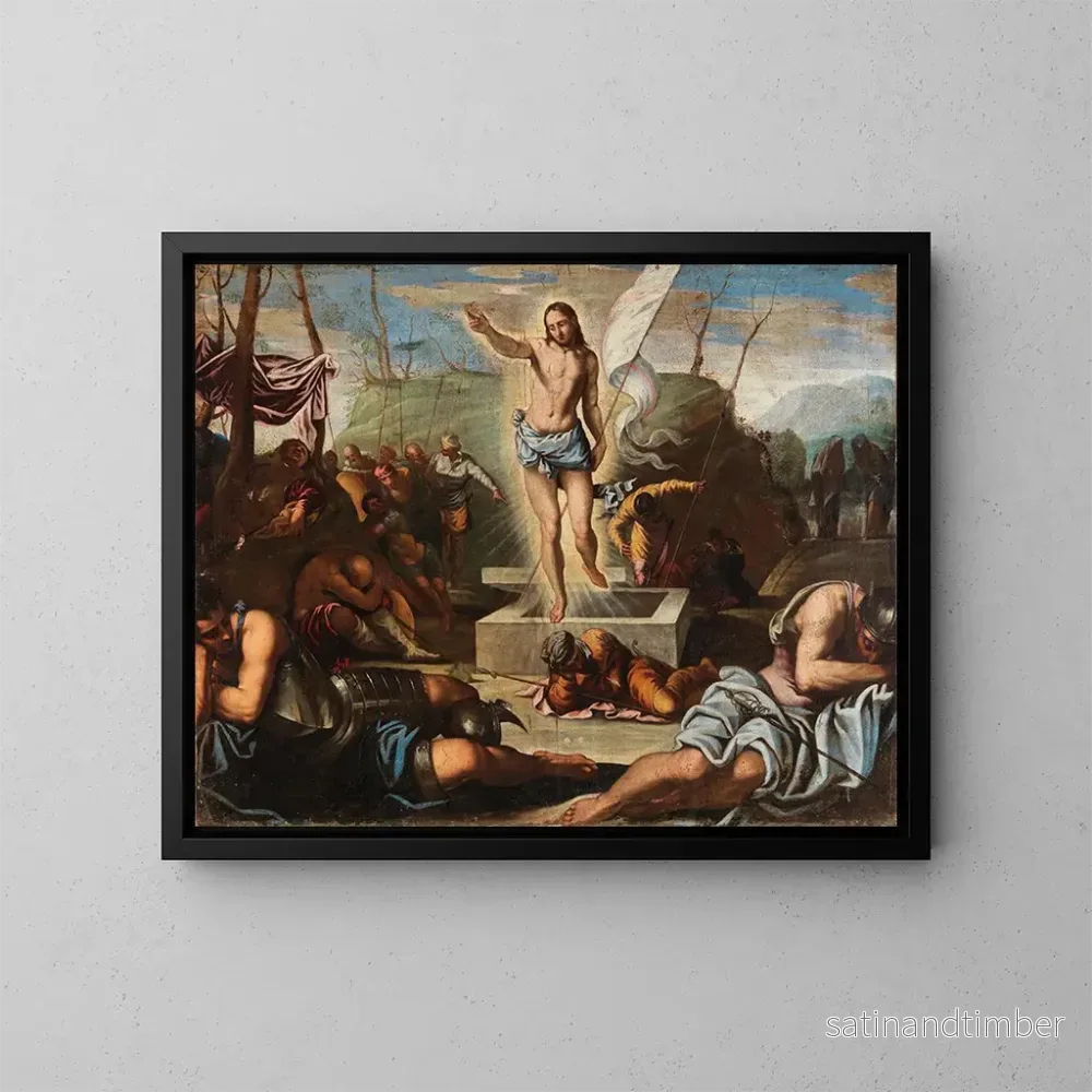 Reproduktion av målningen La Résurrection du Christ - Ecole de Jacopo Tintoretto
