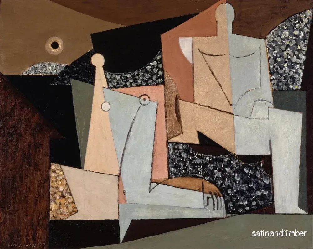Reproduktion av målningen Figurer på en strand - Louis Marcoussis - Bild 2
