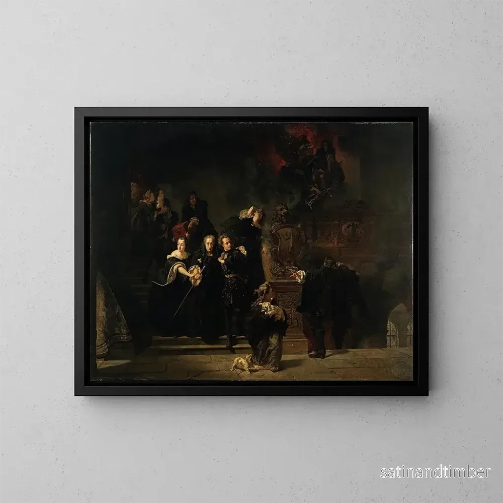 Reproduktion av målningen L Stockholm Palace Fire, 7 maj 1697 – Johan Fredrik Höckert Reproduktion av målningen L Stockholm Palace Fire, 7 maj 1697 – Johan Fredrik Höckert