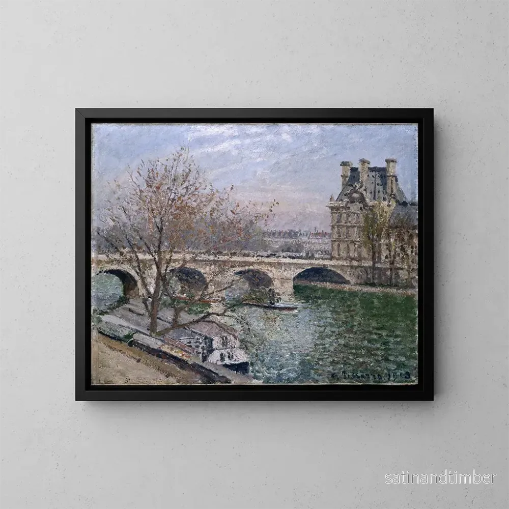 Reproduktion av målningen Le Pont Royal et le Pavillon de Flore - Camille Pissarro