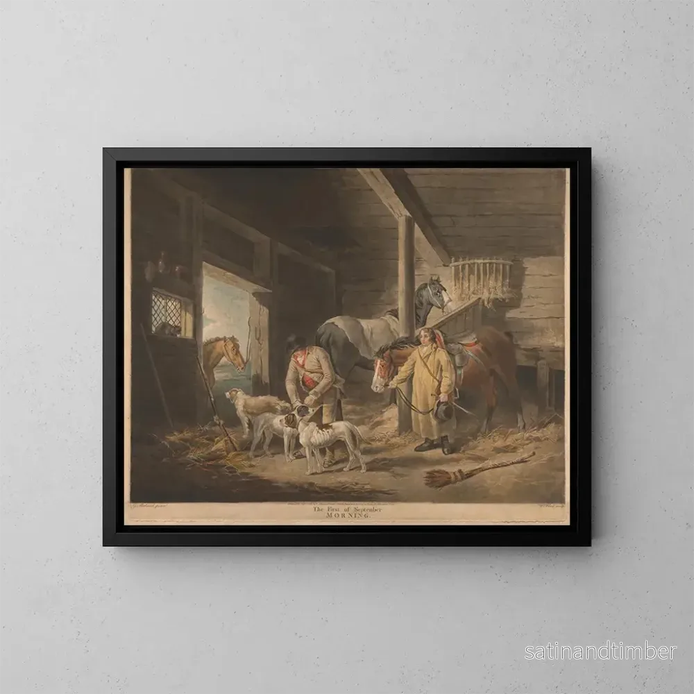 Reproduktion av målningen Le premier matin de septembre - George Morland