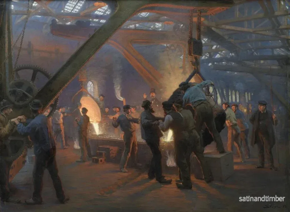 Reproduktion av målningen La fonderie de fer Burmeister et Wain - Peder Severin Krøyer - Bild 2