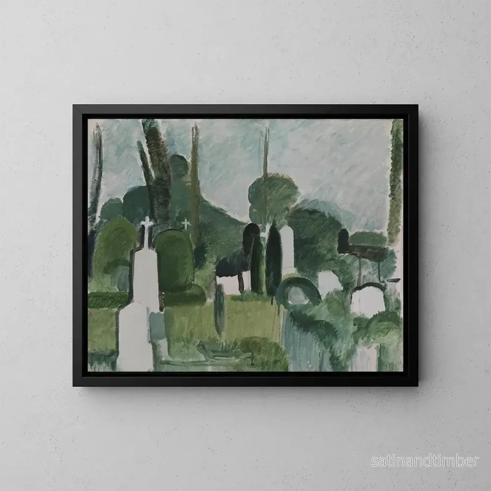 Reproduktion av målningen Le cimetière de Svanninge - Harald Giersing