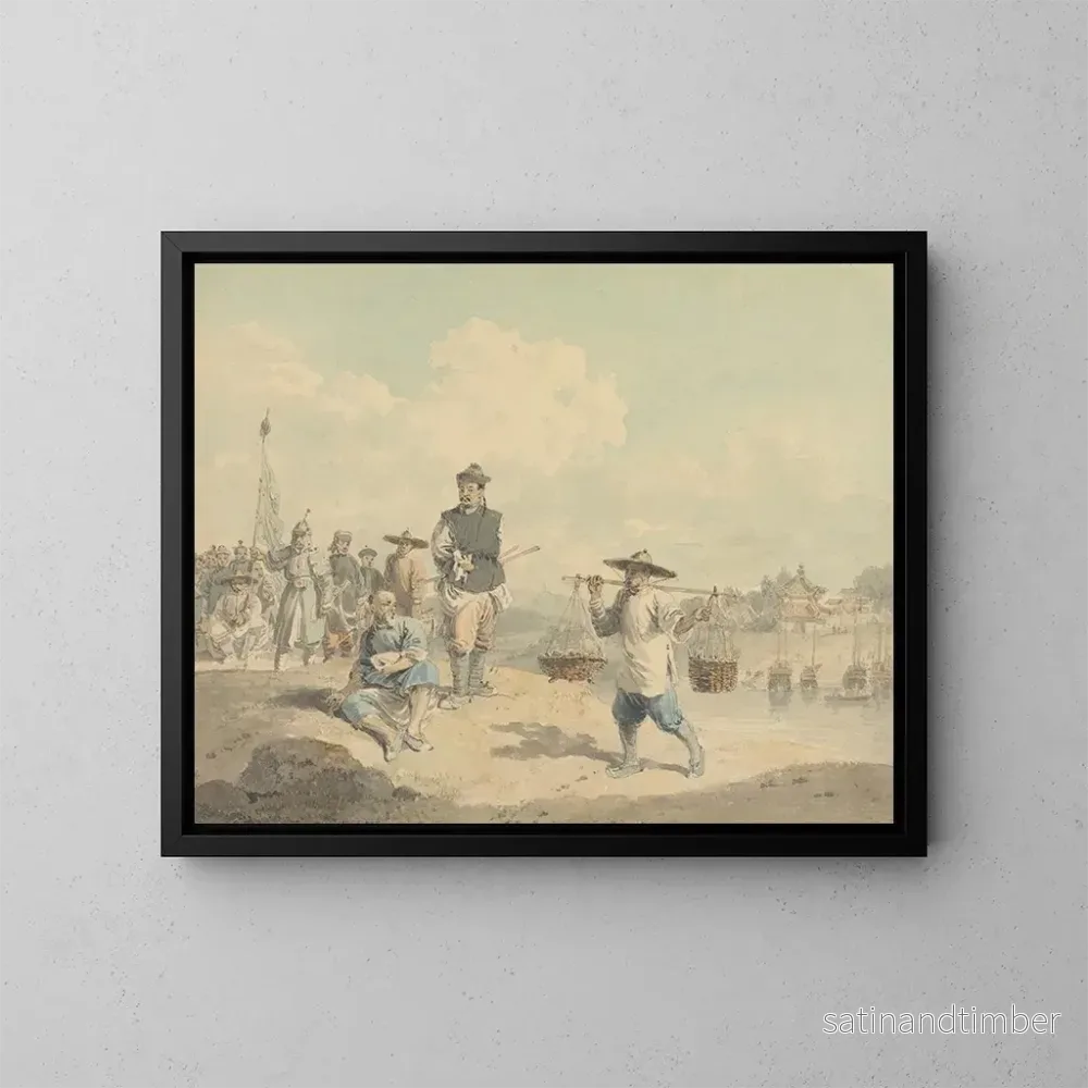 Reproduktion av målningen Vue dans la province de Kiangnan, Chine, prise sur le vif - William Alexander